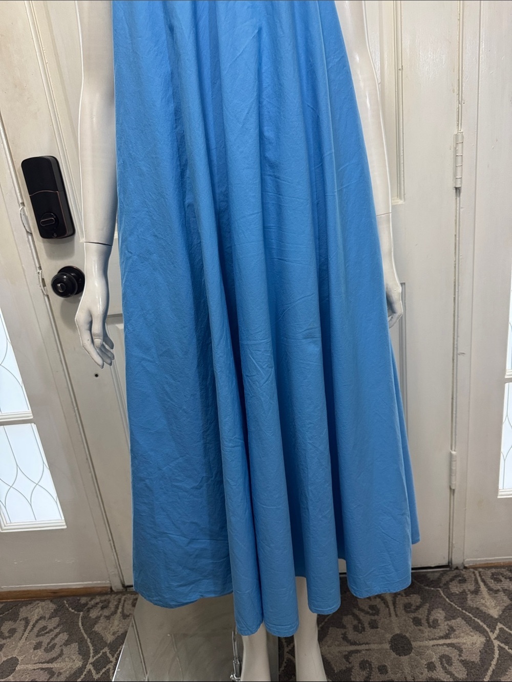Banana Republic 100% Cotton Light Blue Long Dress Size XXS - Picture 3 of 14
